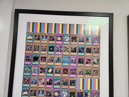 Yugioh SDY Starter Deck Yugi 1st Edition MISPRINT Uncut Sheet Glass Framed
