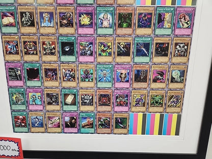 Yugioh SDY Starter Deck Yugi 1st Edition MISPRINT Uncut Sheet Glass Framed