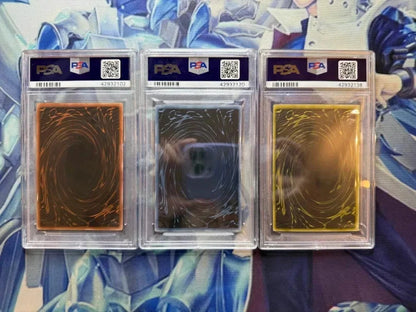 Yugioh Obelisk Slifer Winged Dragon of Ra God Card Trio Set of 3 GBI PSA 10