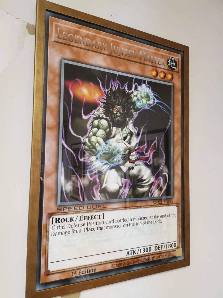YUGIOH Giant Card Legendary Jujitsu Master Speed Duel Framed with glass SGX3