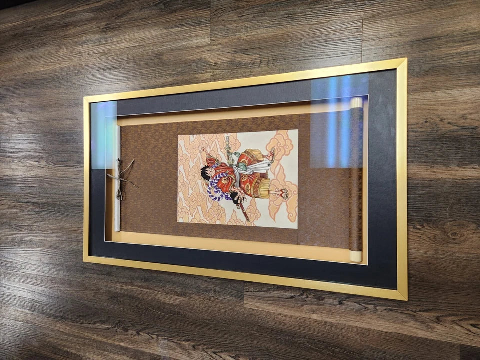 ONE PIECE – Luffy Wano Kabuki Scroll Framed and Mounted (Print #66/100)