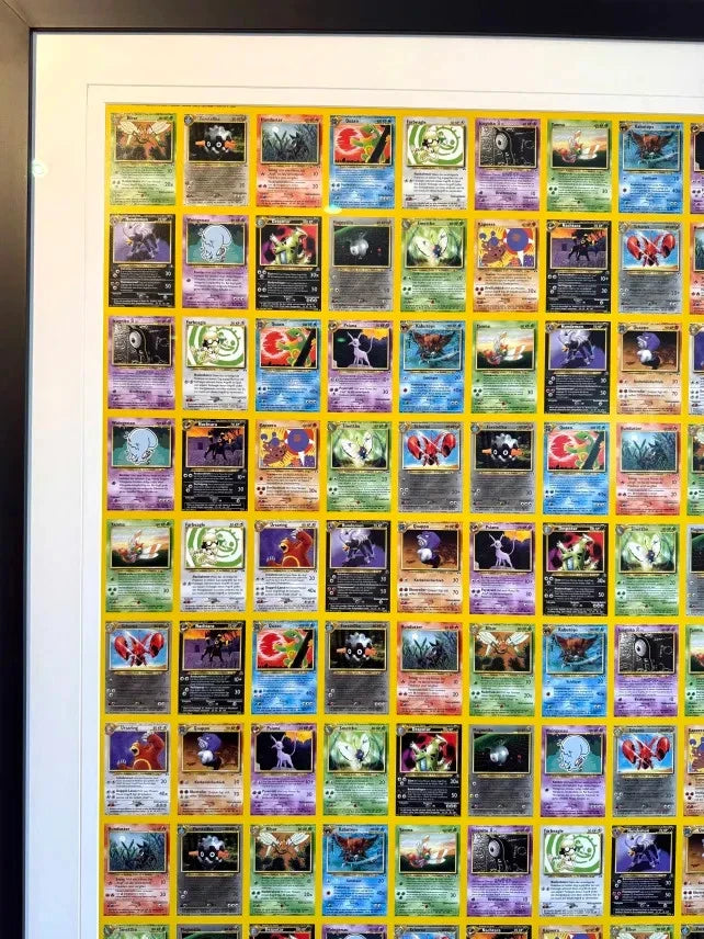 Pokemon Neo Discovery GERMAN Uncut Sheet FRAMED