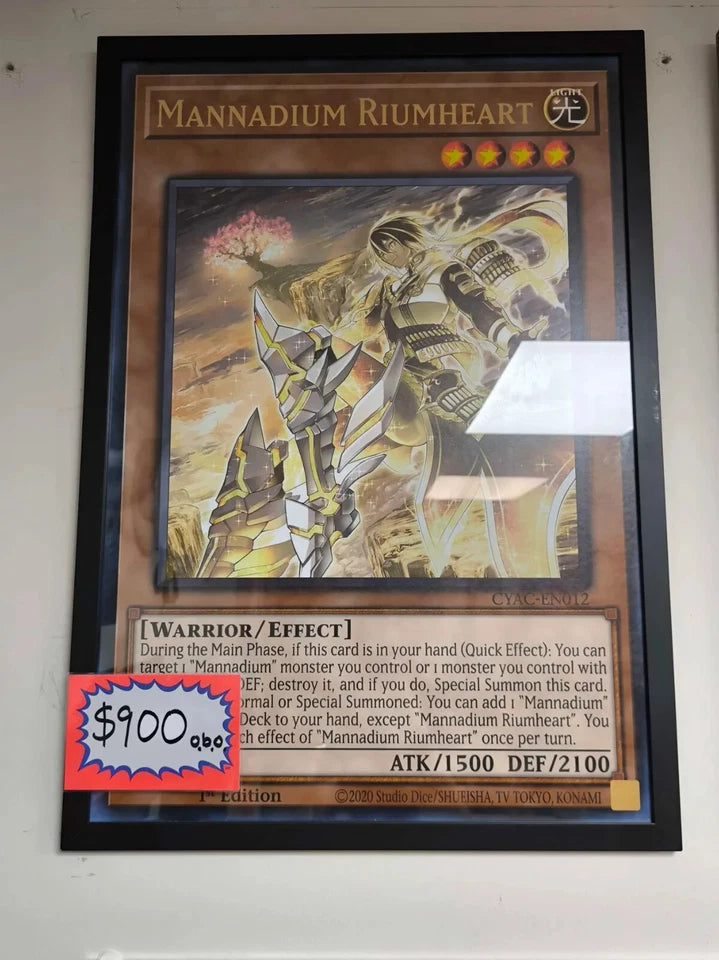 Yugioh Mannadium Riumheart Framed Giant Card Display