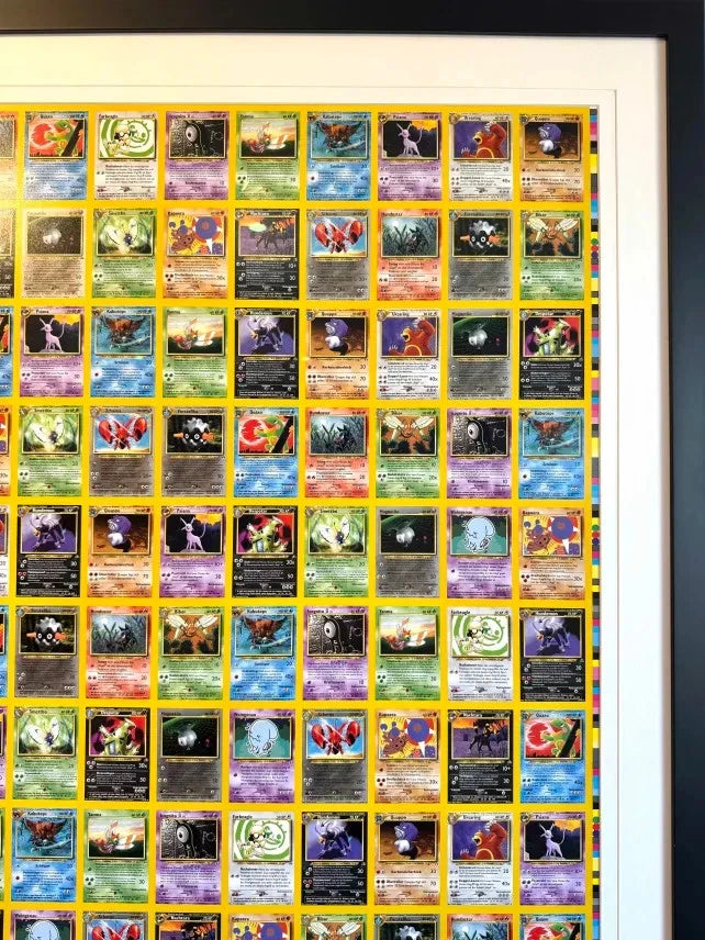 Pokemon Neo Discovery GERMAN Uncut Sheet FRAMED