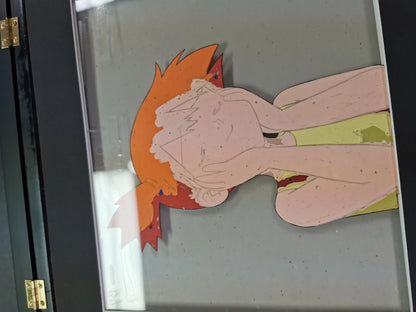 Pokemon Indigo League Ep 18: Misty cel B4 with hand painted background FRAMED
