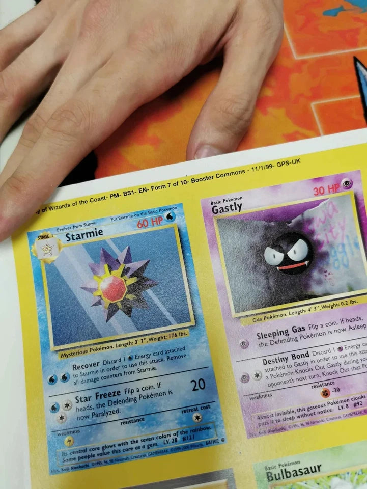 Pokemon Base Set Uncut Sheet Form 7 (Pikachu + other commons)