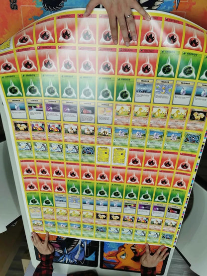 Pokemon Grass and Fire Themed Deck Uncut Sheet