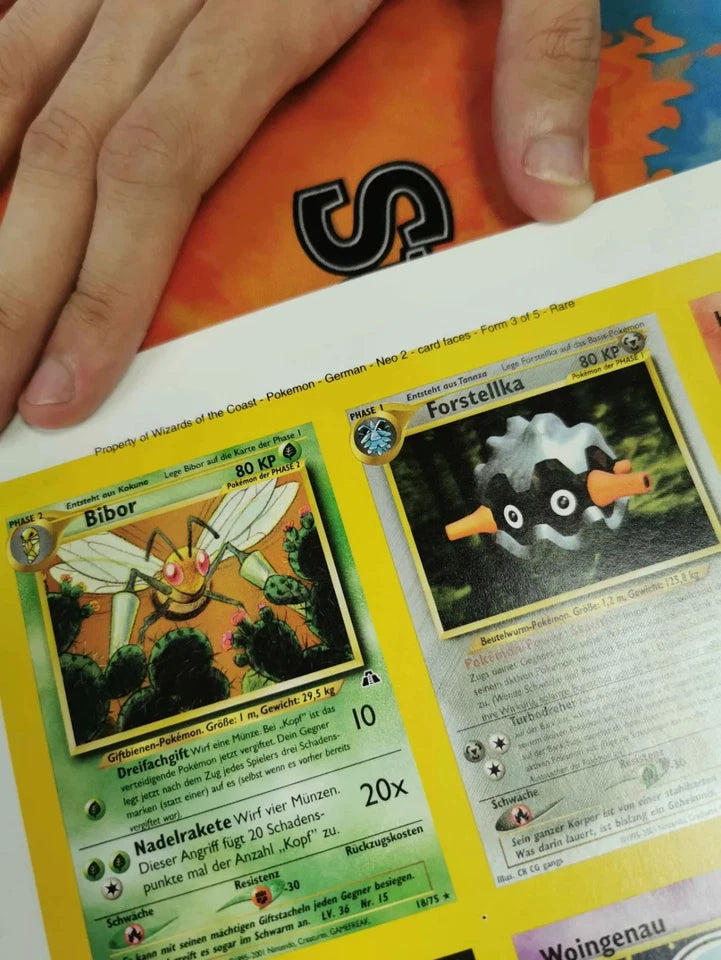 Pokemon Neo Discovery GERMAN Uncut Sheet