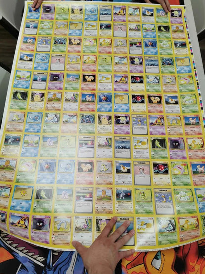 Pokemon Base Set Uncut Sheet Form 7 (Pikachu + other commons)
