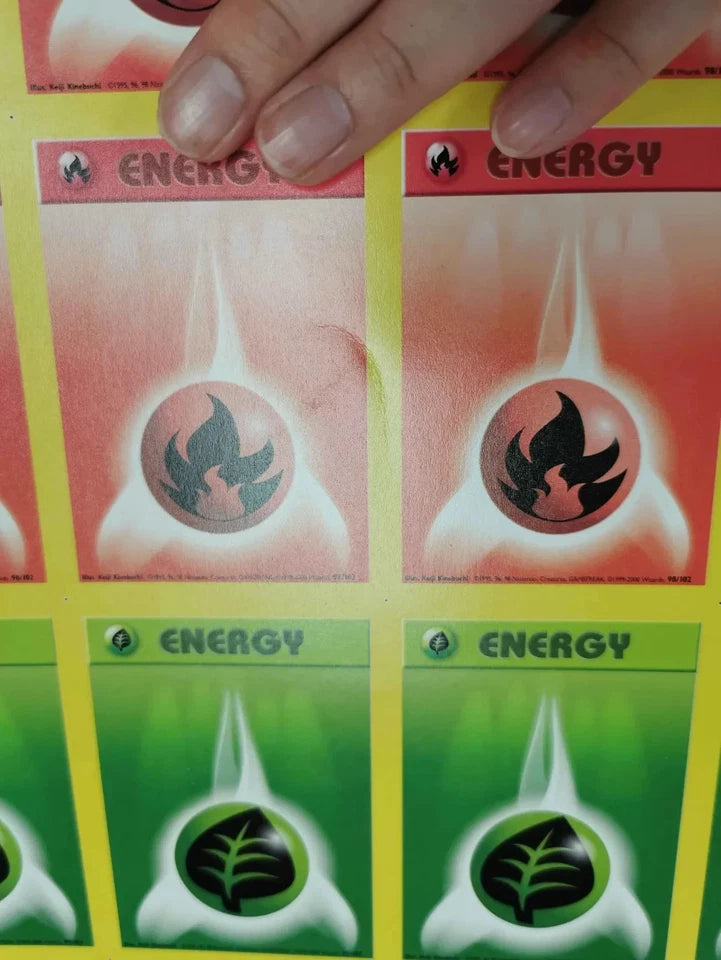 Pokemon Grass and Fire Themed Deck Uncut Sheet