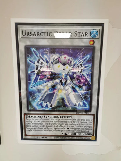 YUGIOH Giant Card Ursarctic Polar Star Framed with Glass DUNE