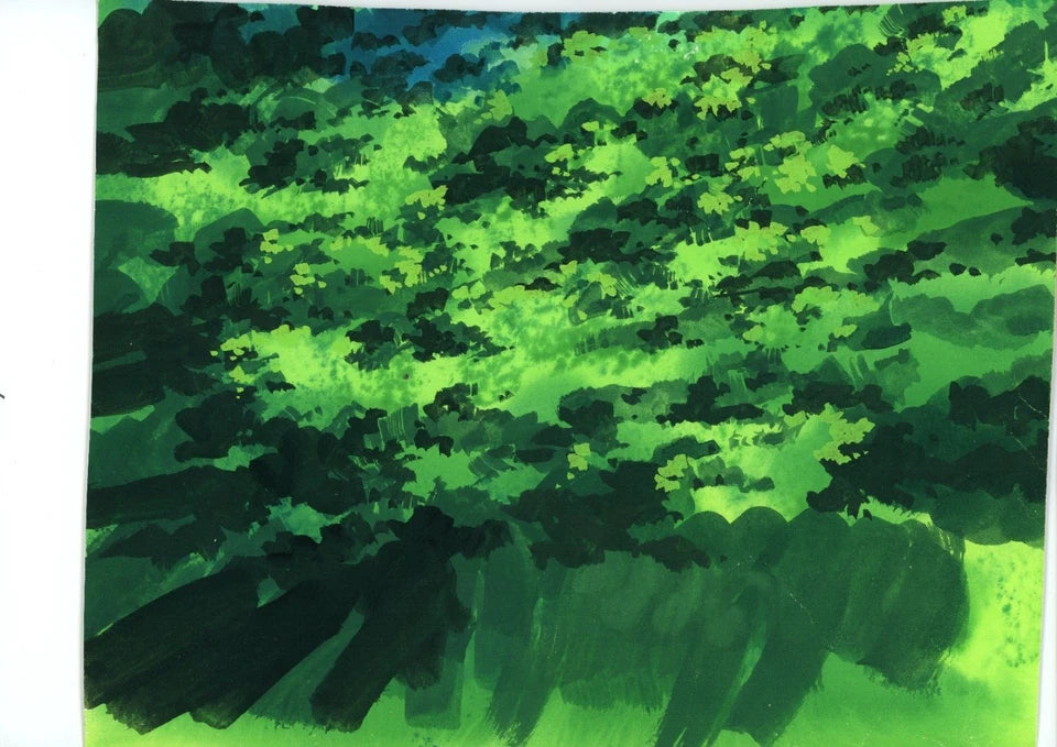 DRAGON BALL Z Goku Vs. Vegeta Production Cel B23 W/ Painted Background S1 Ep31