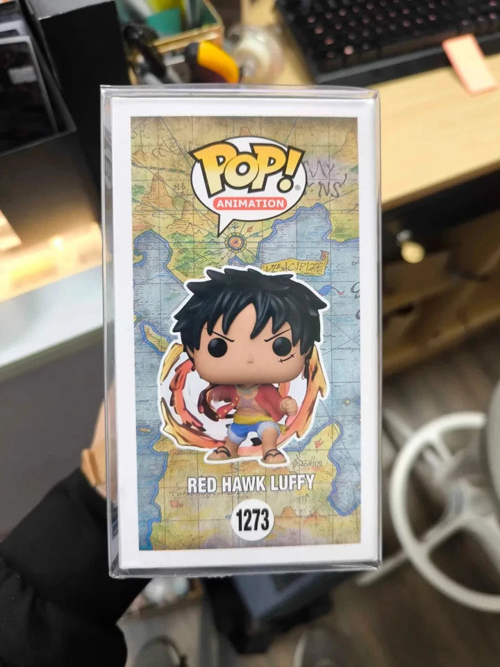 FUNKO POP - One Piece Red Hawk Luffy #1273 CHASE Special Edition w/Protector