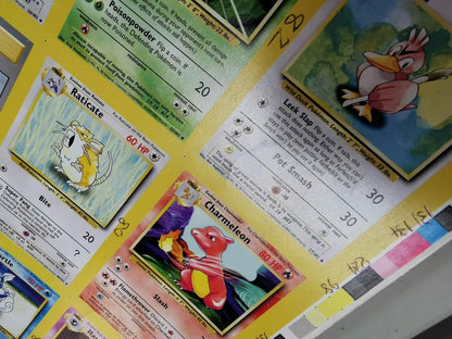 Pokemon Base Set Uncommons Uncut Sheet