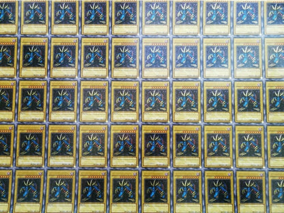 Yugioh Misprint LOB Tri Horned Dragon uncut sheet 1st edition (EN and IT) Framed