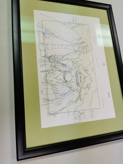 ONE PIECE Genga featuring Nami Inuarashi Nekomamushi Ep 772 FRAMED ART GLASS