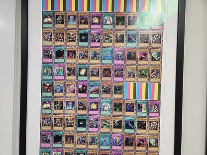 Yugioh SDY Starter Deck Yugi 1st Edition MISPRINT Uncut Sheet Glass Framed