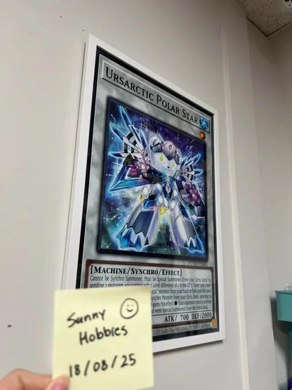 YUGIOH Giant Card Ursarctic Polar Star Framed with Glass DUNE