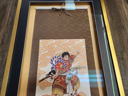 ONE PIECE – Luffy Wano Kabuki Scroll Framed and Mounted (Print #66/100)