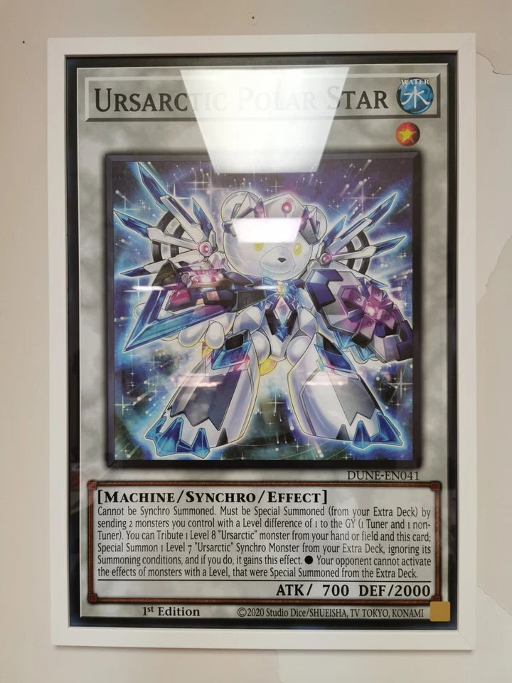 YUGIOH Giant Card Ursarctic Polar Star Framed with Glass DUNE