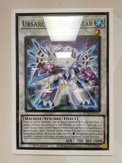 YUGIOH Giant Card Ursarctic Polar Star Framed with Glass DUNE