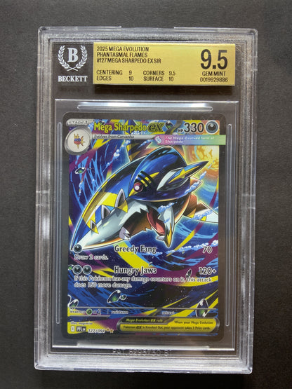 POKEMON Mega Sharpedo EX Phantasmal Flames PFL 127/094 BGS 9.5 (c)